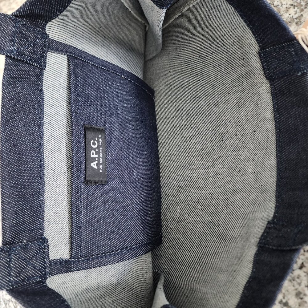 NWT - A.P.C. Lou Denim Tote Bag – Indigo 💙👜 (#11149) - Picture 9 of 10